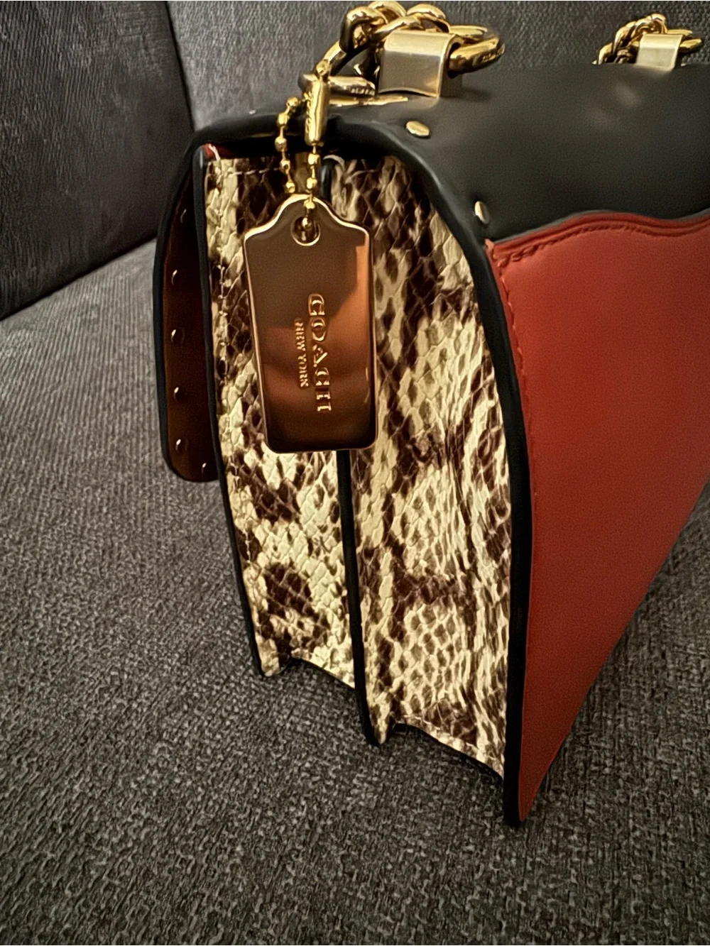Coach Klare Crossbody Bag in Signature Canvas with Rivets